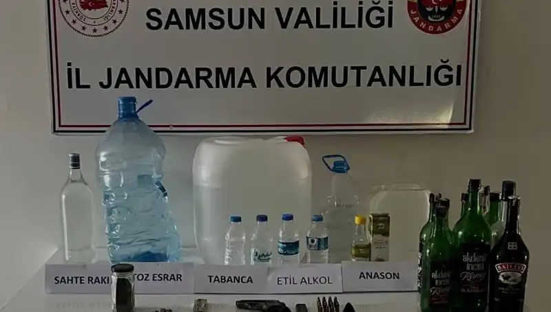 Samsun'da Şoke Eden Sahte İçki Operasyonu: Litrelerce Sahte Ürün Ele Geçirildi!