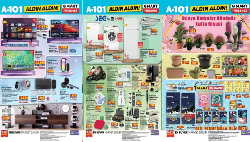 A101’de 6 Mart Aktüel Ürünleri: Elektrikli Süpürgeden Televizyon Ünitesine Ürün Çeşitliliği!