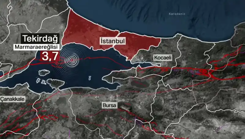 Marmara Denizi’nde 3,7 Büyüklüğünde Deprem: Detaylar ve Son Gelişmeler